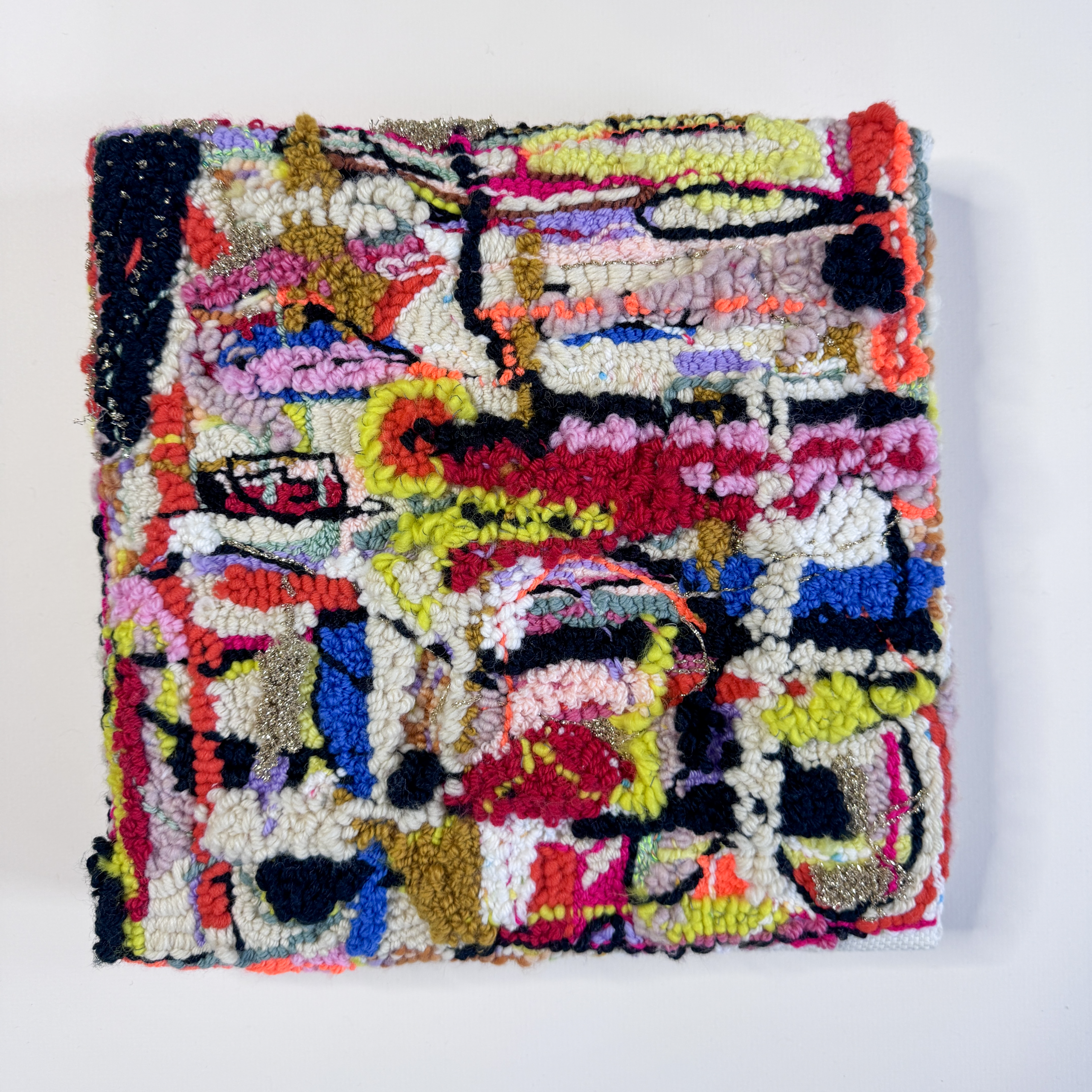 Abstract punch needle wall art by Natalie Lue 2