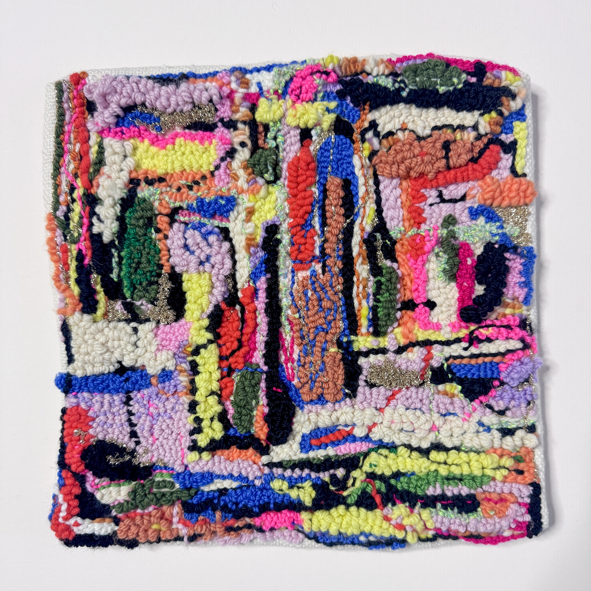Natalie Lue abstract punch needle 30 cm X 30 cm