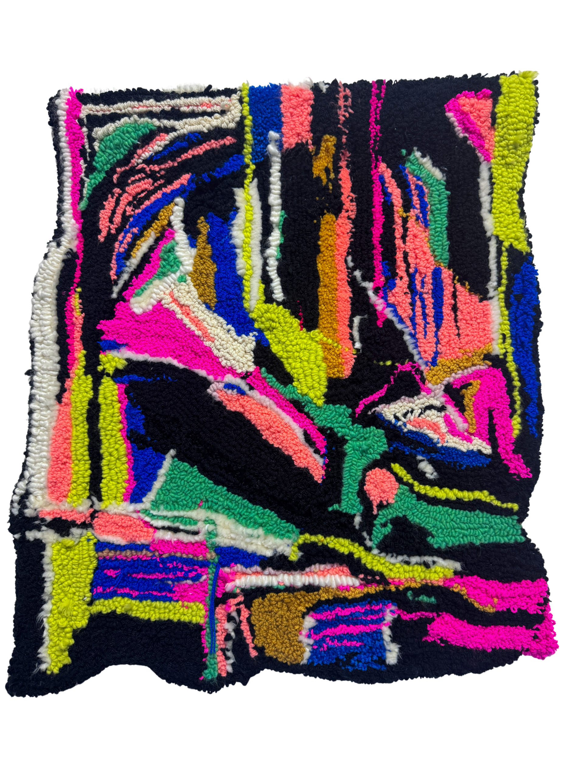 Big Feelings abstract tufted wall hanging by Natalie Lue